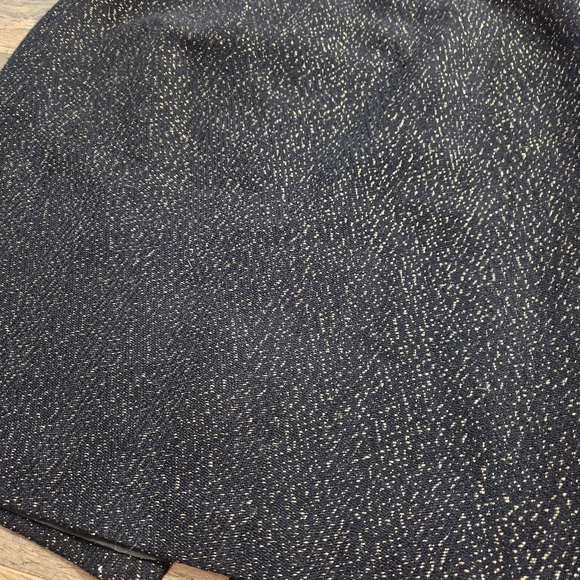 Talbots Black Metallic Tweed Pencil Skirt 14WP Woman Petites Plus Lined Career - Picture 2 of 14